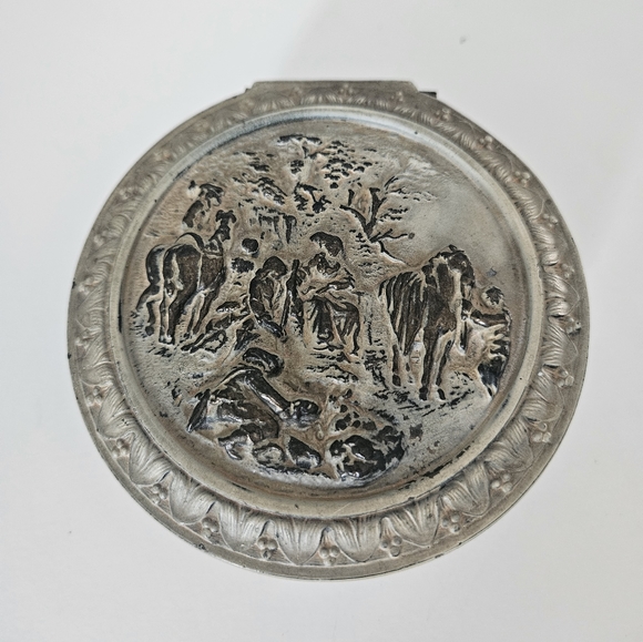 Painted Brass Trinket Box - Picture 2 of 5